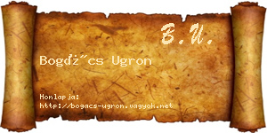 Bogács Ugron névjegykártya